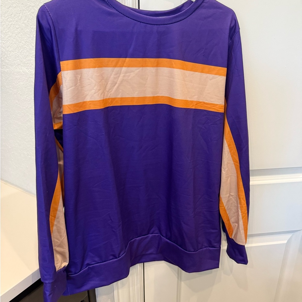 Vibrant Purple and Gold Men's Sweatshirt